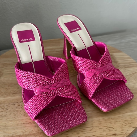 Dolce Vita Woven Heeled Mules - Nitro - Picture 2 of 8